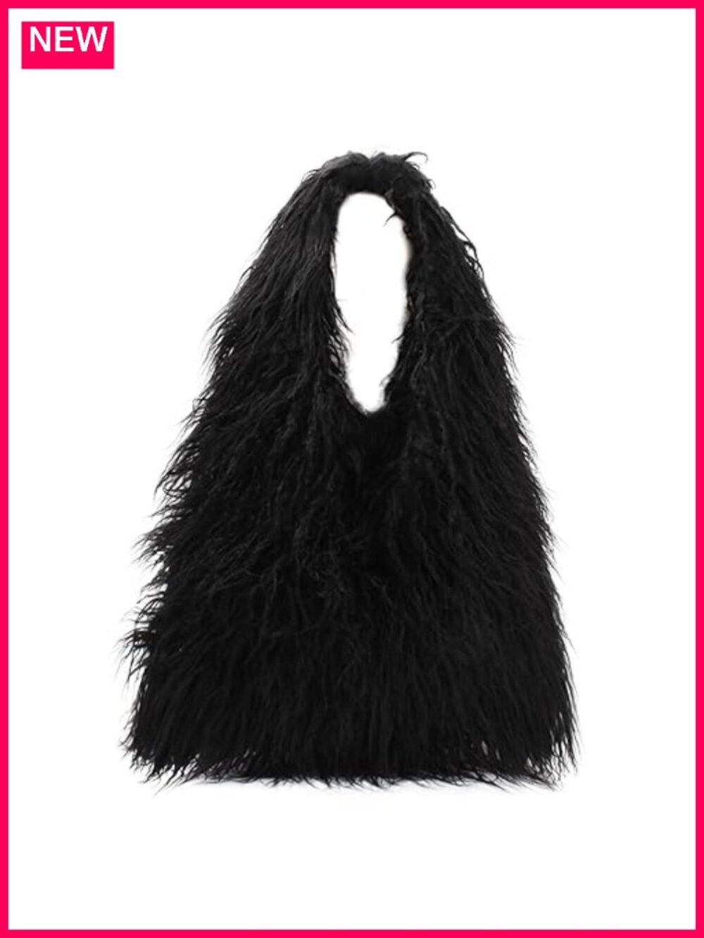 Womens Faux Fur Tote Bag Shoulder Hobo Purse Soft Fluffy Casual Travel Shopping
